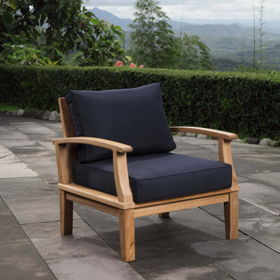 Modway Marina Outdoor Patio Teak Armchair Reviews Wayfair